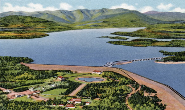 postcard of the Ashokan Reservoir