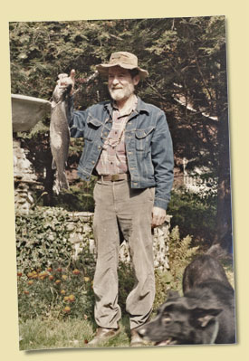 Jerry Bartlett holding a trout